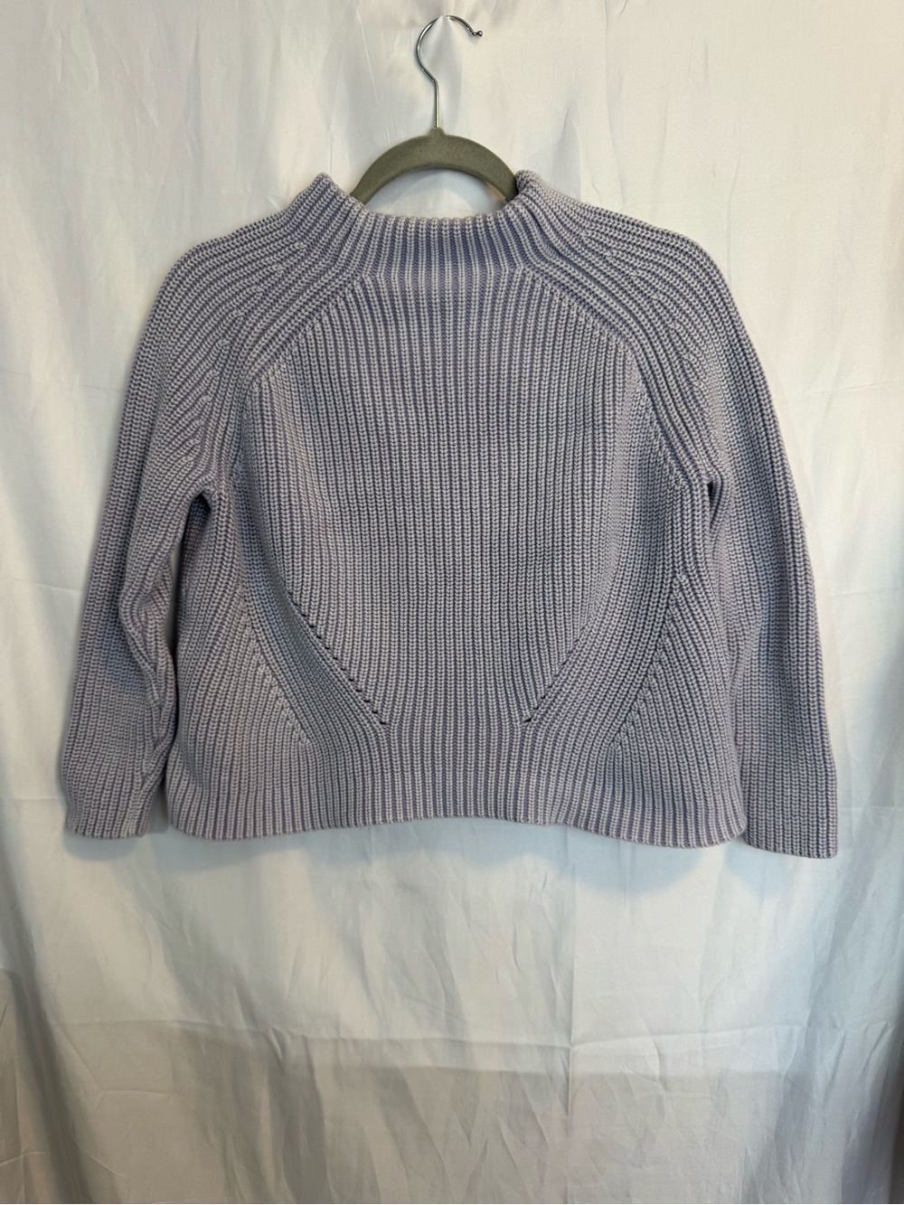Demylee Women's Lavender Ribbed Mock-Neck Sweater Size Small
